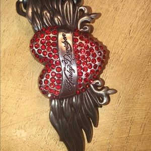 Harley Davidson belt buckle with leather belt